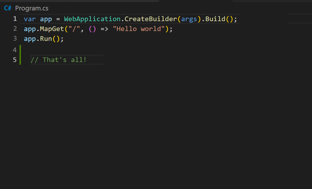 Minimal Web APIs with .NET 6 code example